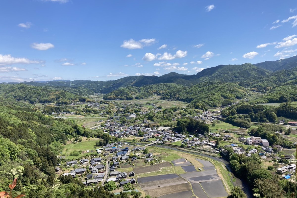 黒磯バッケから望む茨城県北の里山風景